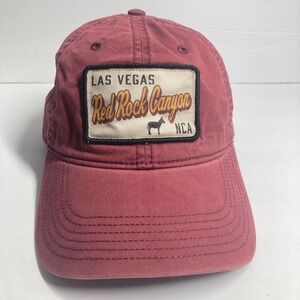 Red Rock Canyon NCA Las Vegas Cap Hat Adult Red Adjustable‎ Strapback Tourist
